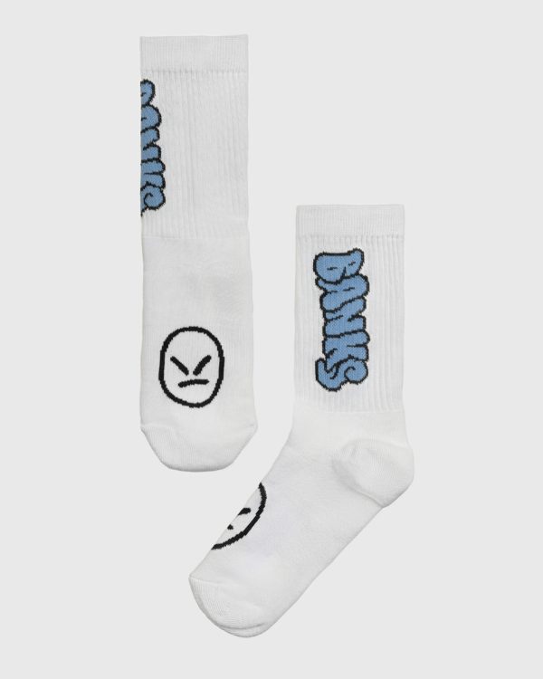 BLUE THROW UP SOCKS