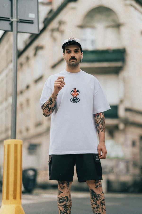 HEAVEN PUFF TEE WHITE (loose fit) - obrazek 2