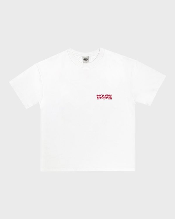 HEARTS OVER BORDERS TEE WHITE (loose fit) - obrazek 3