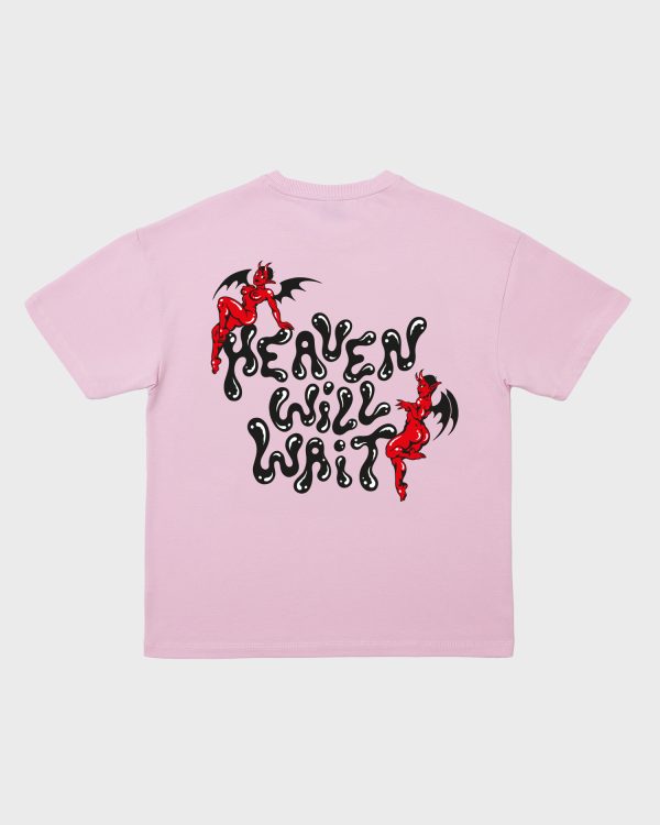 HEAVEN PUFF TEE PINK (loose fit)