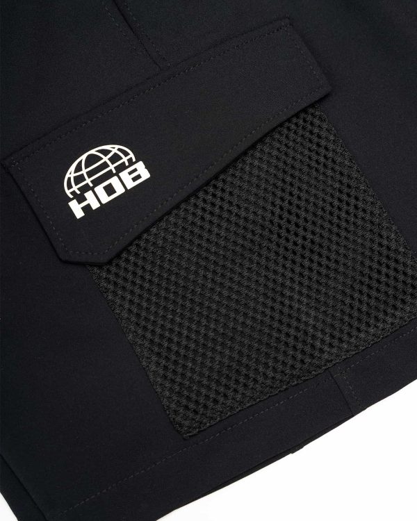 REFLECTIVE LOGO CARGO SHORTS BLACK - obrazek 4
