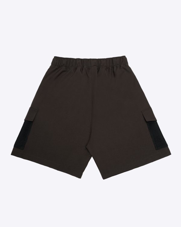 REFLECTIVE LOGO CARGO SHORTS CHOCOLATE - obrazek 3