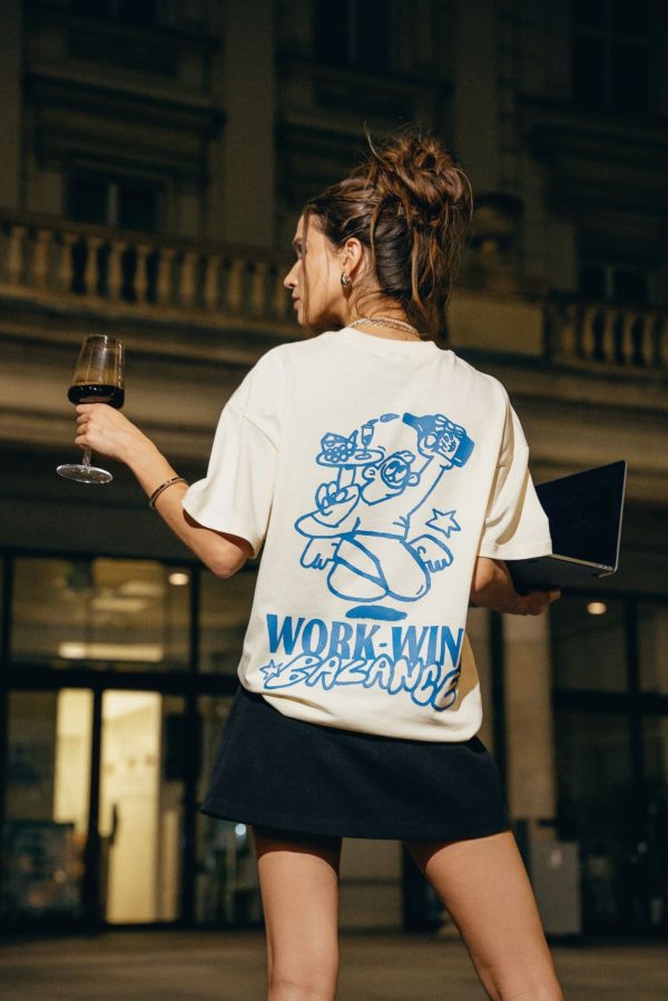 WORK WINE BALANCE TEE (loose fit) - Image 2